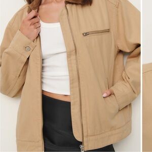 Reformation Tan Utility Jacket